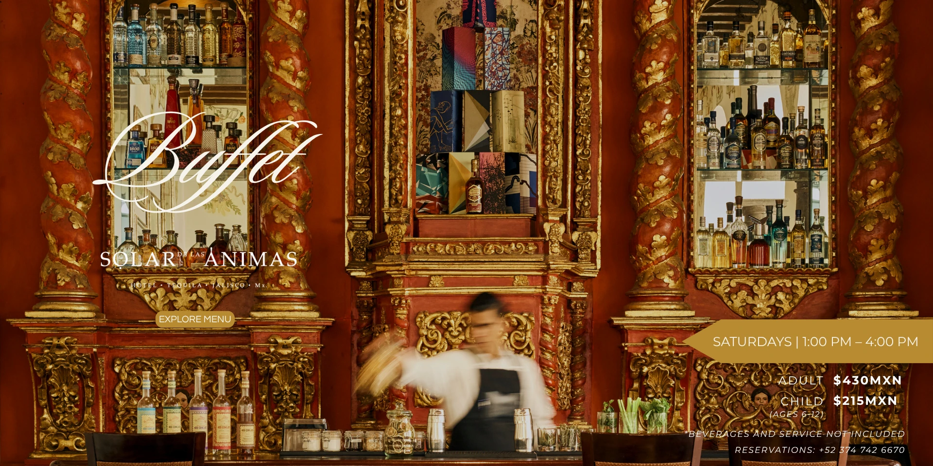 Buffet at hotel solar de las animas