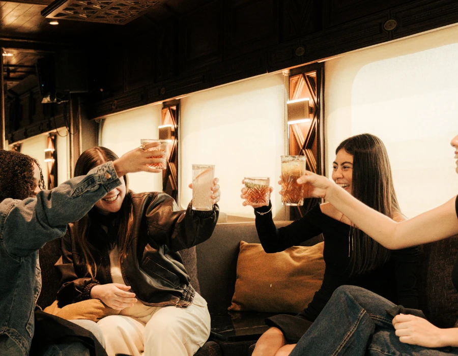 The train ride is part of the trip